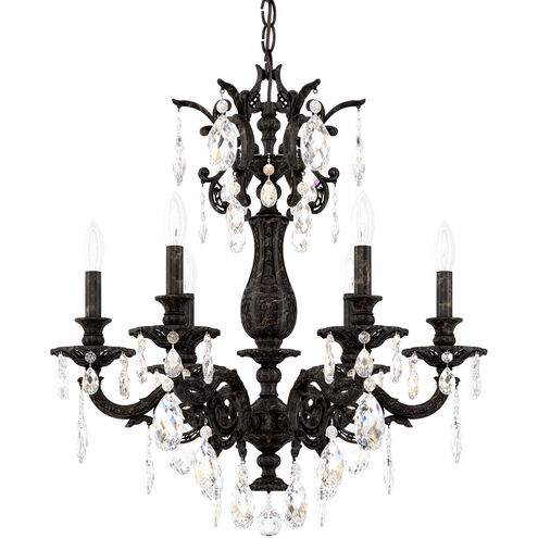 Milano 6 Light 24 inch Parchment Gold Chandelier Ceiling Light in Cast Parchment Gold, Milano Spectra