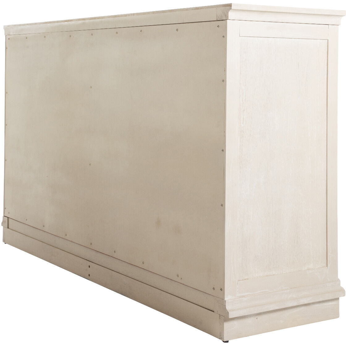 Meredith Textured Cerused White / Stained Brass Dresser