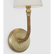 Chapman & Myers Basden LED 5.5 inch Antique-Burnished Brass and Natural Rattan Sconce Wall Light, Medium