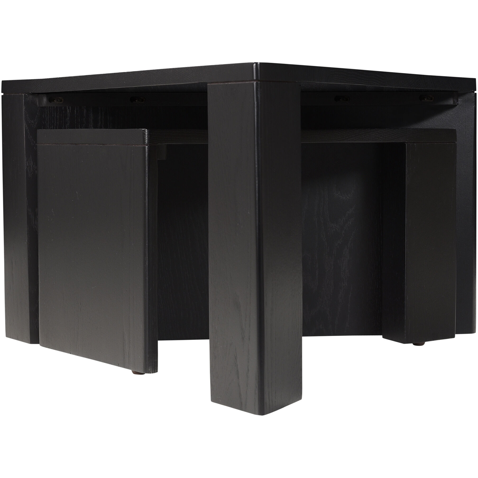 Aton 30 X 30 inch Black Coffee Table, Nesting