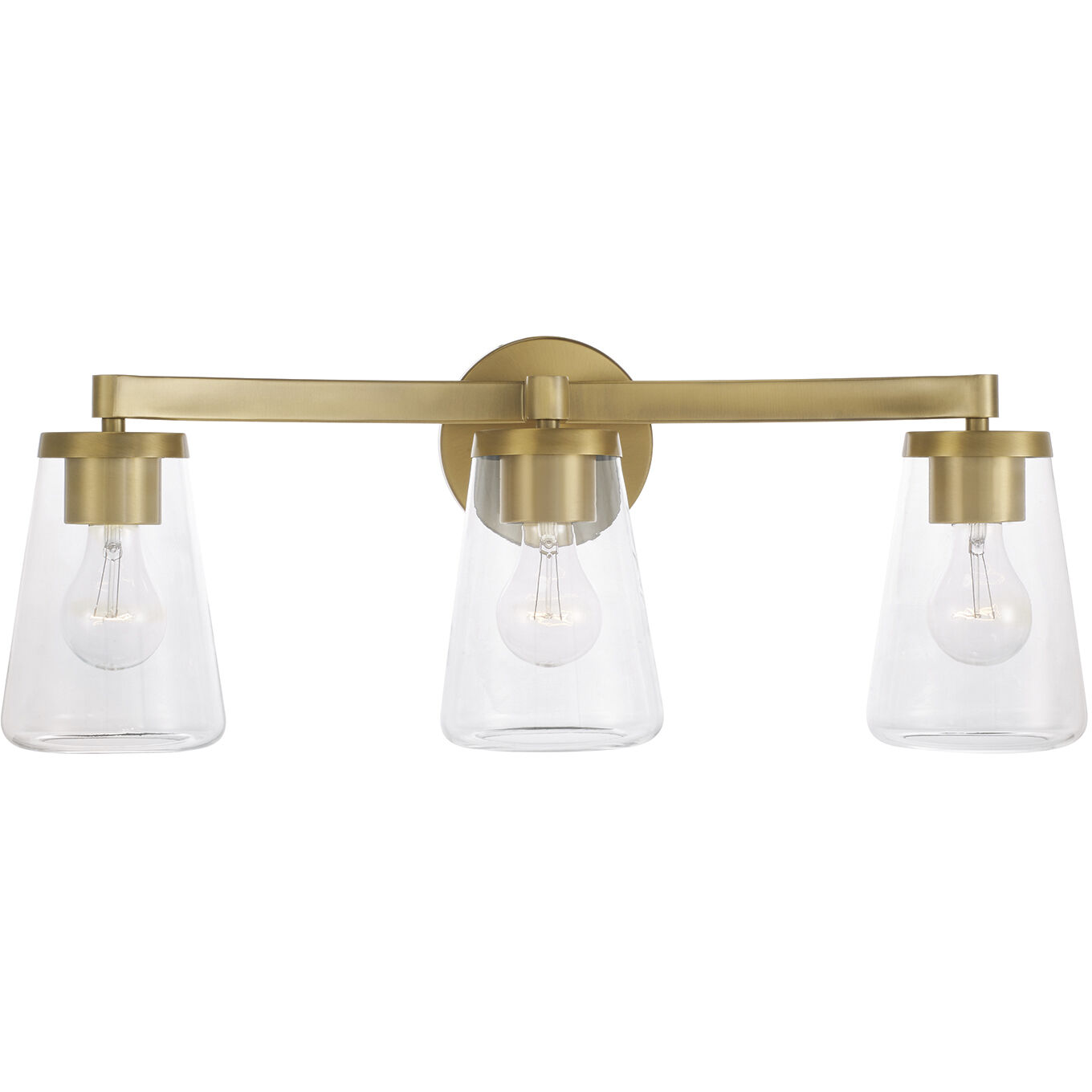 Aaron 3 Light 24.25 inch Aged Brass Vanity Light Wall Light