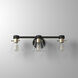 Willow Creek 3 Light 25 inch Matte Black Bath Bar Wall Light