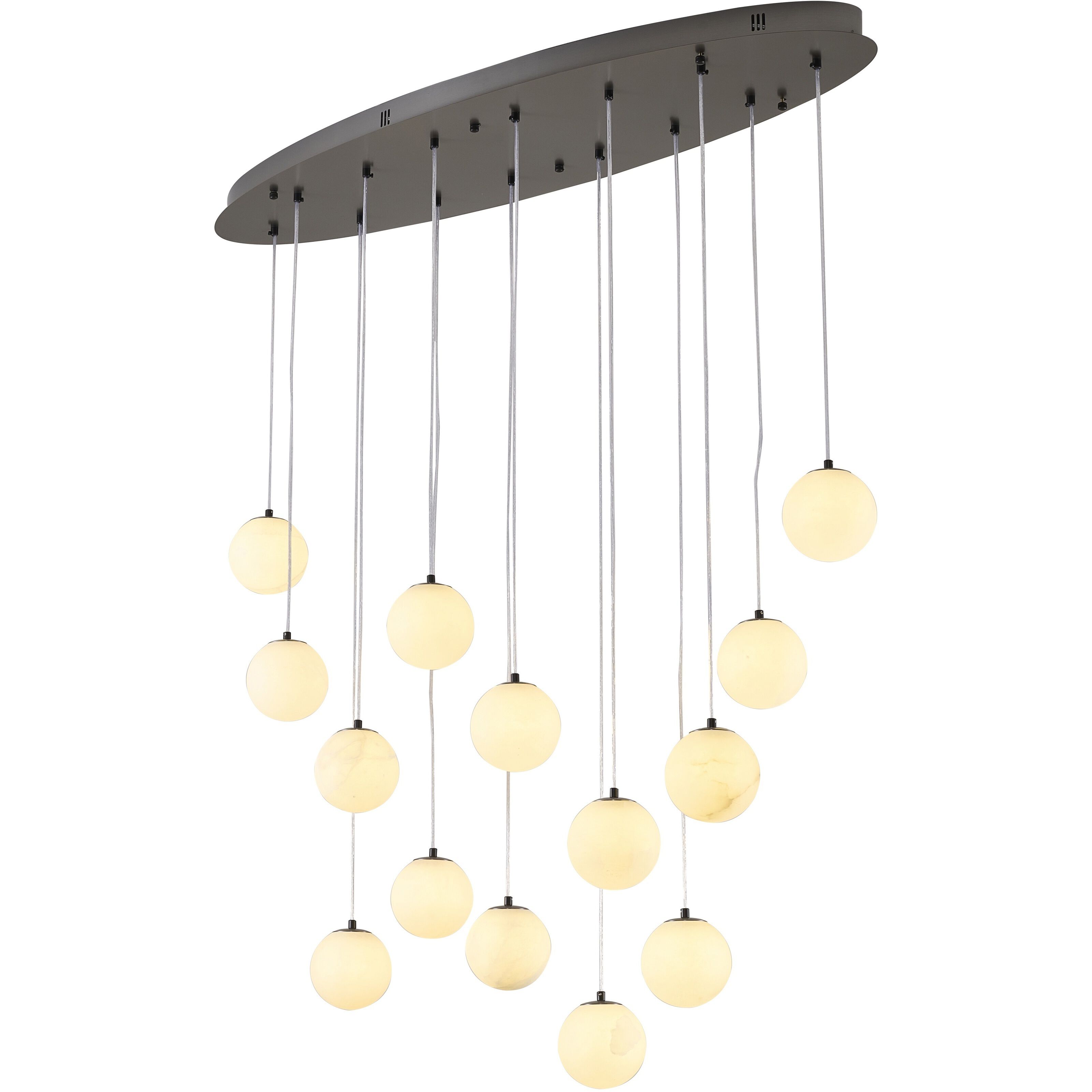 WHP Series 14 Light 14 inch Black Chandelier Ceiling Light