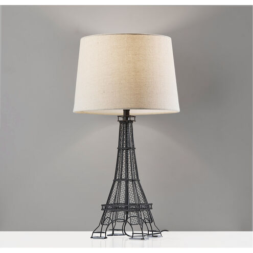 Eiffel 25 inch 60.00 watt Black Table Lamp Portable Light, Simplee Adesso