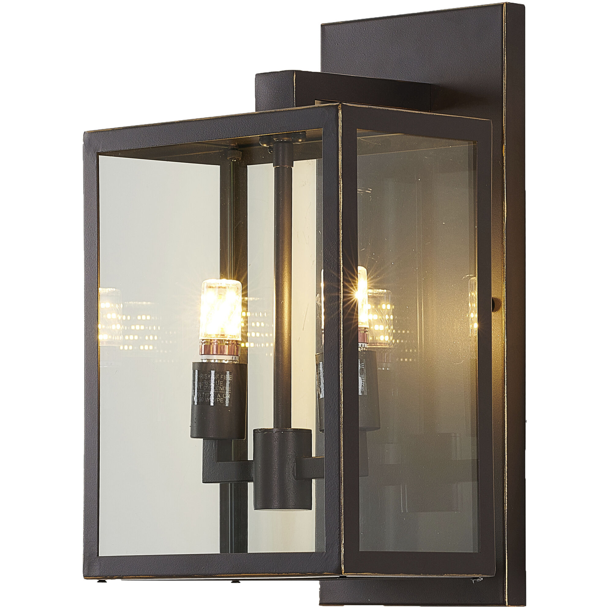 Canada 2 Light 16.5 inch Bronzed Black Outdoor Wall Sconce