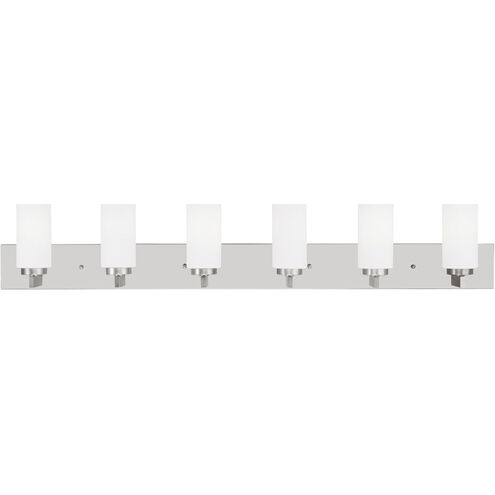 West Lake 6 Light 47 inch Brushed Nickel Bath Vanity Wall Light