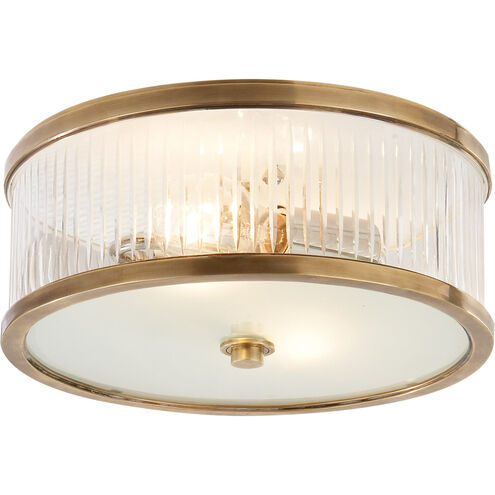 Alexa Hampton Randolph 2 Light 14 inch Hand-Rubbed Antique Brass Flush Mount Ceiling Light, Large