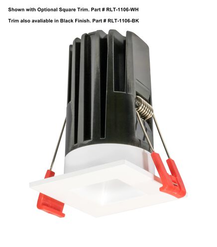Micro White Downlight, Trimmed Recessed Light Engine