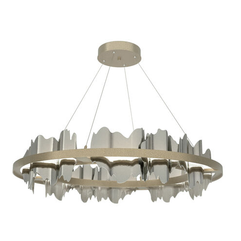 Hildene LED 38 inch Soft Gold and Sterling Pendant Ceiling Light in Soft Gold/Sterling, Circular
