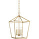 Townsend 4 Light 17 inch Warm Brass Pendant Ceiling Light, Essentials
