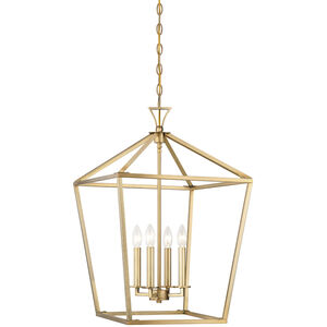 Townsend 4 Light 17 inch Warm Brass Pendant Ceiling Light, Essentials