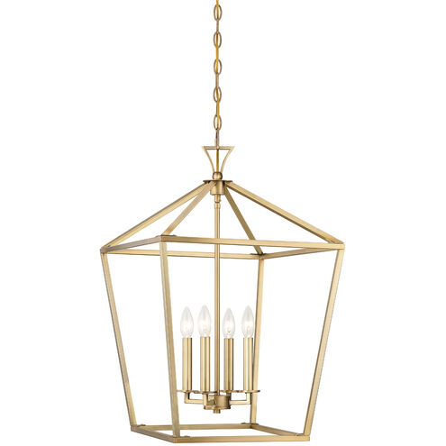 Townsend 4 Light 17 inch Warm Brass Pendant Ceiling Light, Essentials