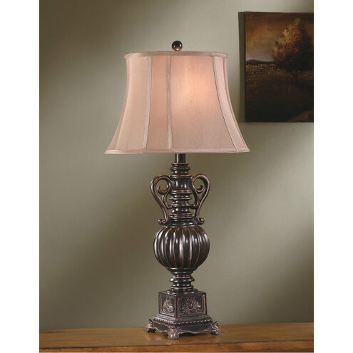 Moira 34 inch 100 watt Black Bronze Table Lamp Portable Light