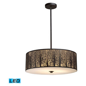 Gentry LED 24 inch Aged Bronze Chandelier Ceiling Light