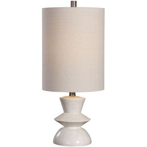 Stevens 24 inch 150.00 watt Bleached Wood Tone with Brushed Nickel Details Buffet Lamp Portable Light