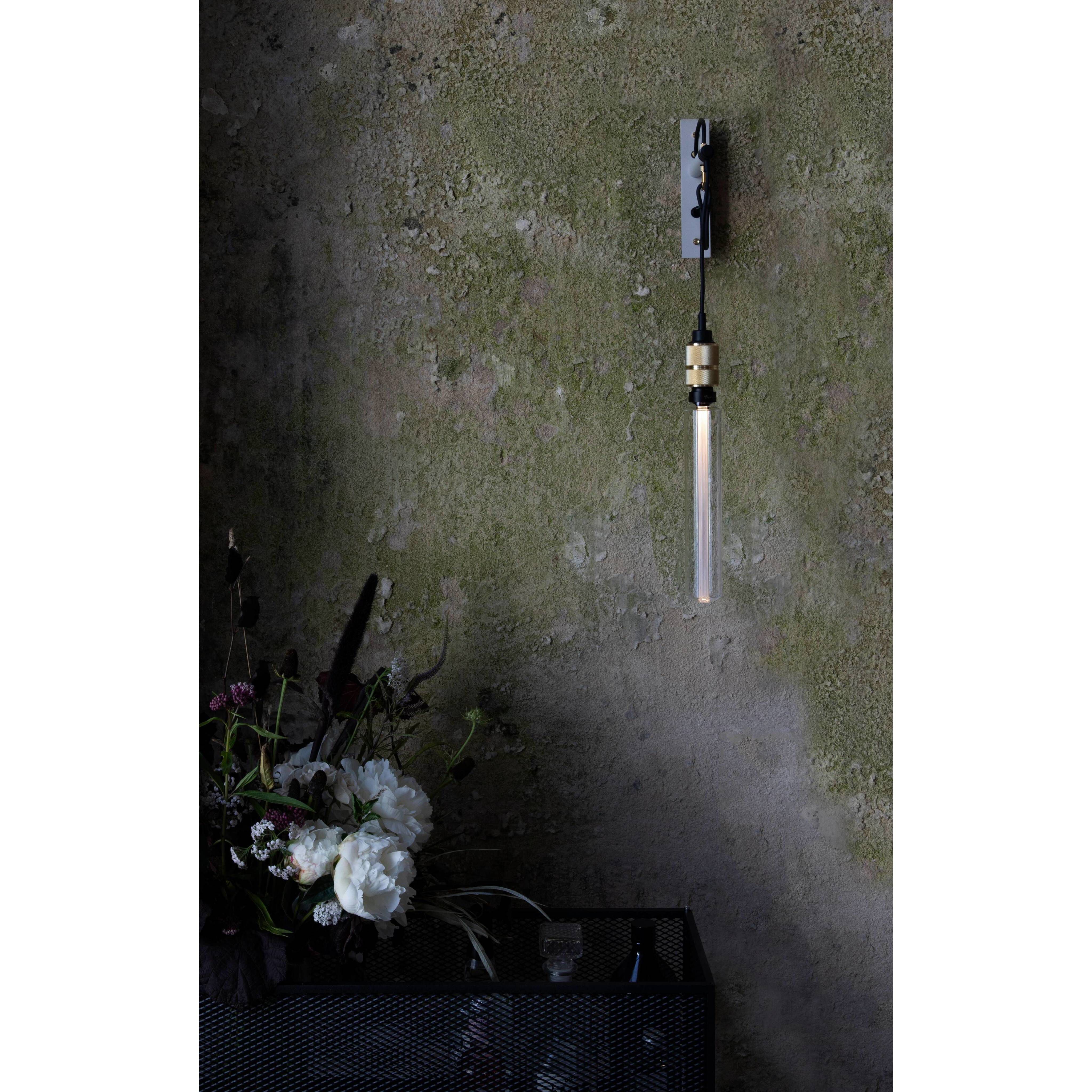 Hooked Wall Light in Stone / Brass, Nude