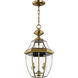 Monterey 2 Light 10.5 inch Antique Brass Medium Outdoor Pendant Lantern