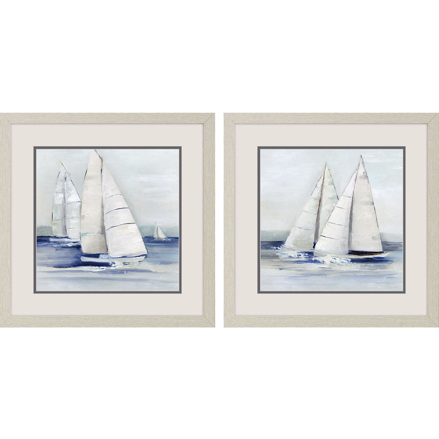 Waterside Blue and White Framed Art, Propac