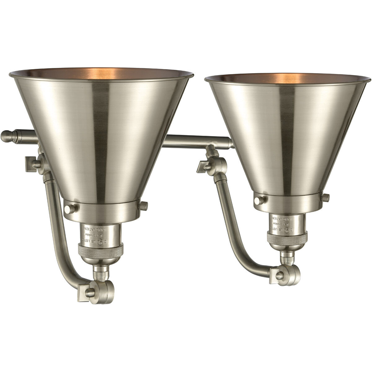 Franklin Restoration Appalachian 2 Light 18 inch Brushed Satin Nickel Bath Vanity Light Wall Light, Franklin Restoration