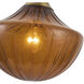 Alora Mood Farrah 1 Light 11.88 inch Brushed Gold Pendant Ceiling Light in Amber Ribbed Glass