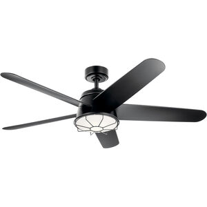 Daya 54 inch Satin Black Ceiling Fan