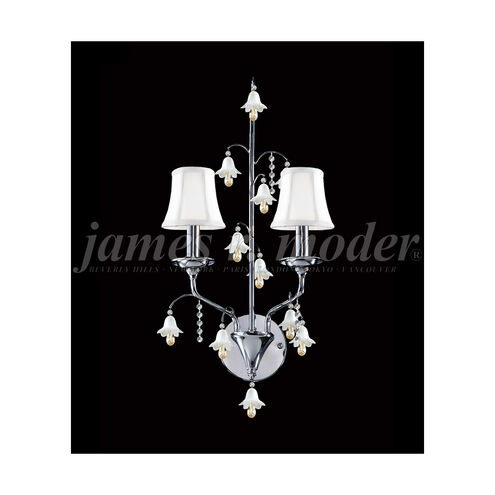 Murano 2 Light 13 inch Silver Wall Sconce Wall Light