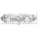 Fascination 3 Light 34 inch Metallic Silver Vanity Light Wall Light, Recycled Clear Glass