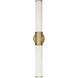 Facet LED 32 inch Heritage Brass Vanity Light Wall Light, Vertical