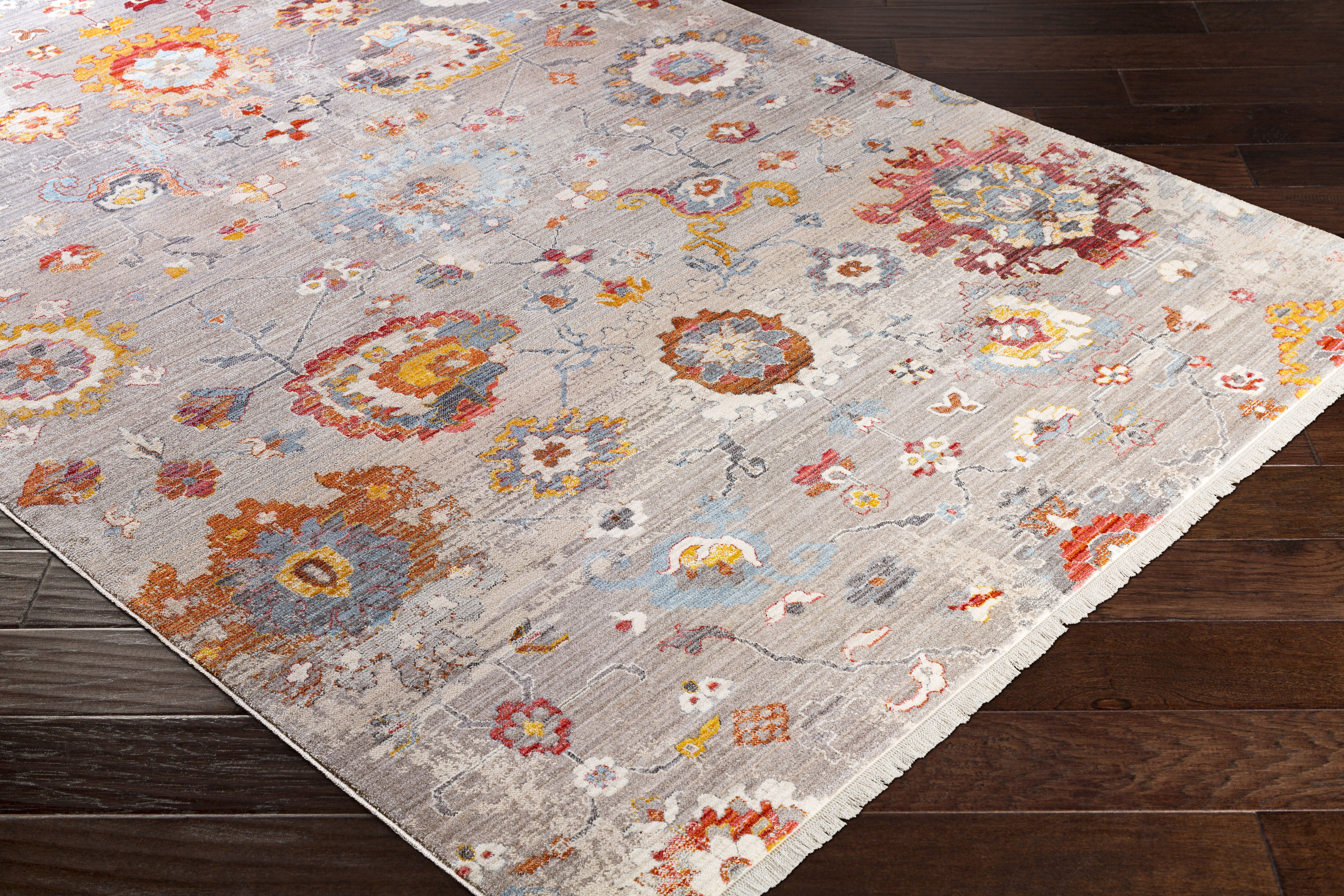 Ephesians 35 X 24 inch Gray Rug in 2 x 3, Rectangle