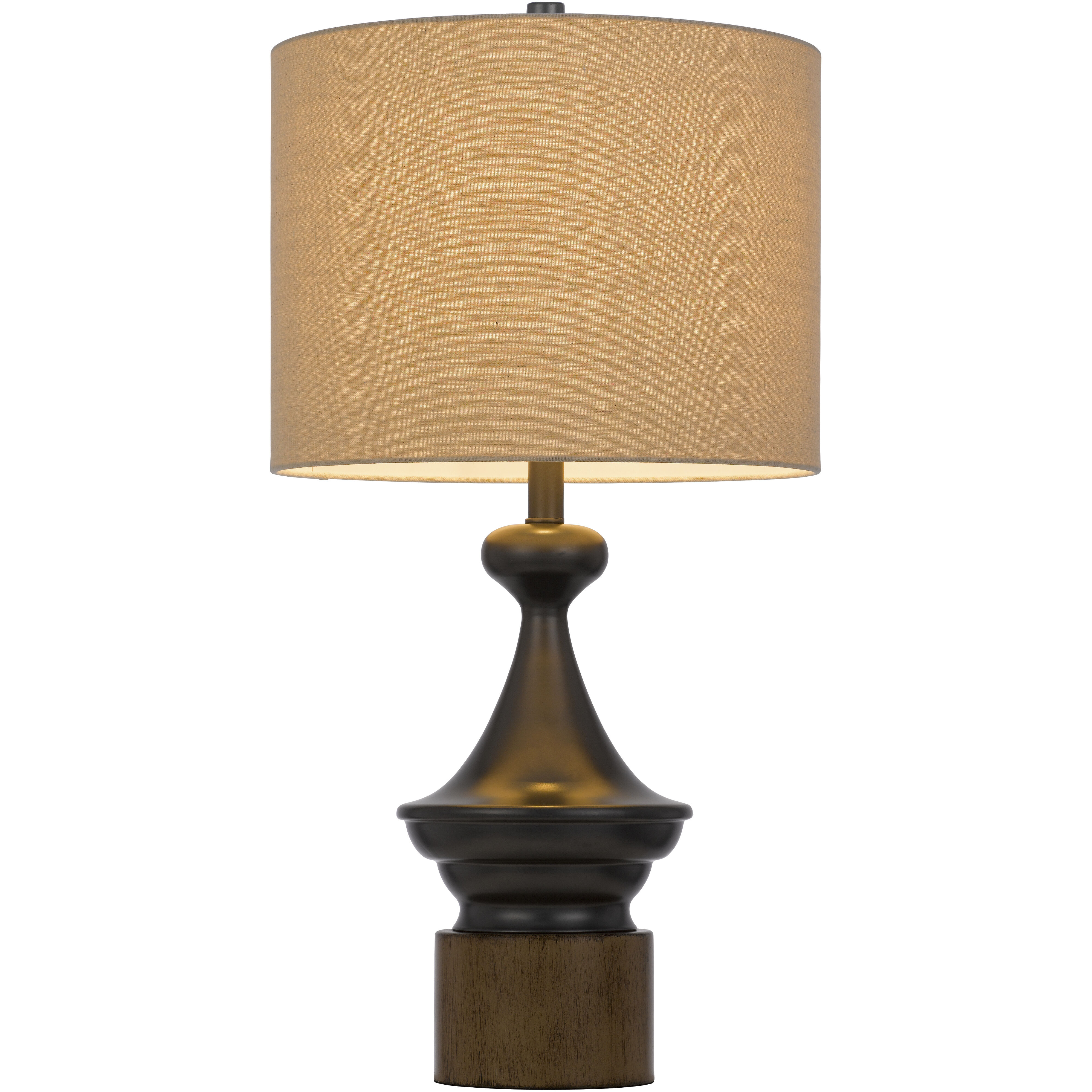 Sterling 30 inch 150.00 watt Black and Wood Table Lamp Portable Light