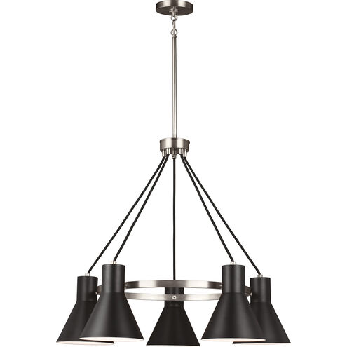 Towner 5 Light 29 inch Brushed Nickel Chandelier Ceiling Light