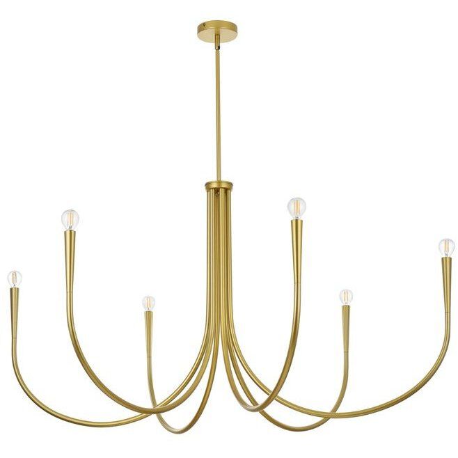 Layne 6 Light 50 inch Brass Chandelier Ceiling Light