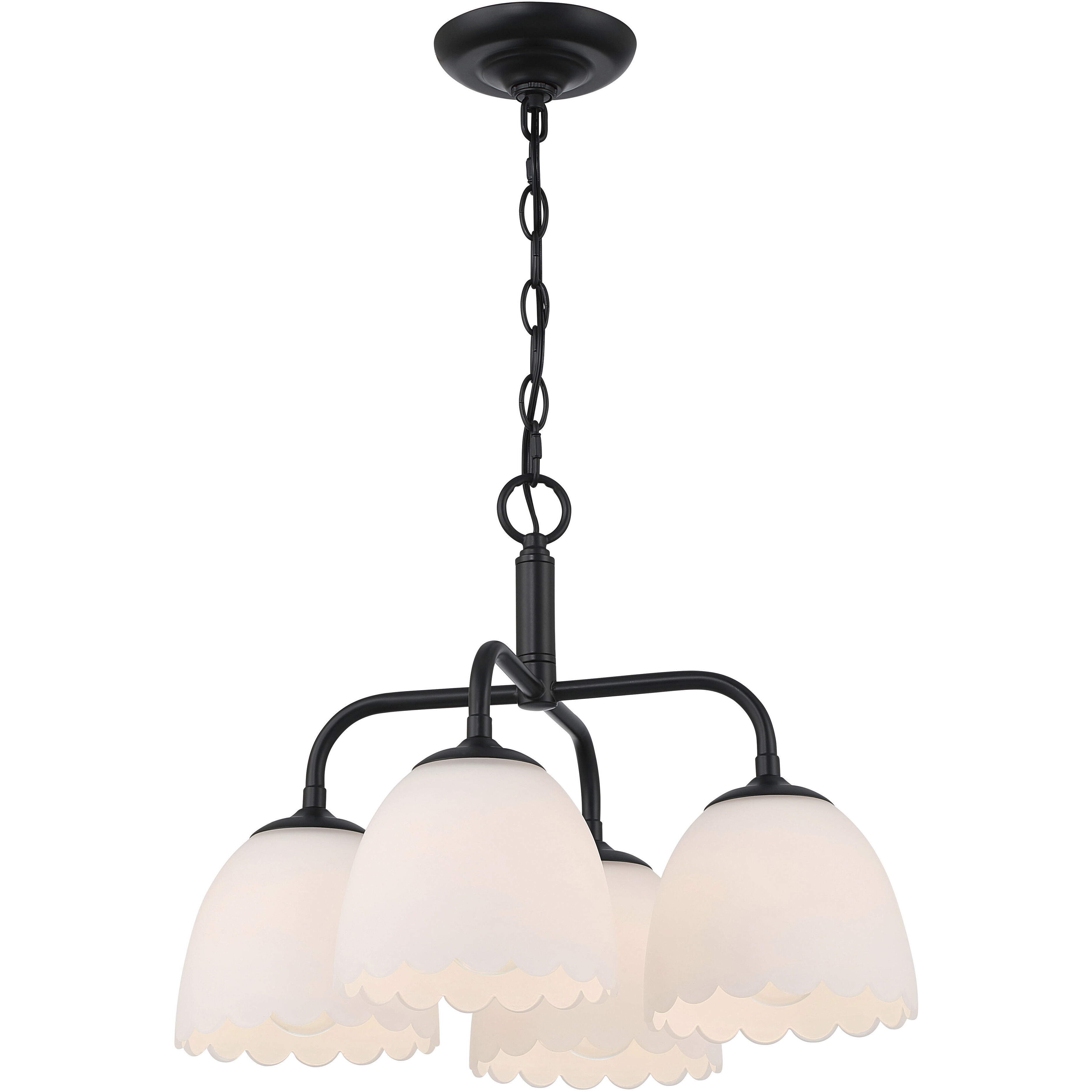 Dorinda 4 Light 18 inch Matte Black Pendant Ceiling Light