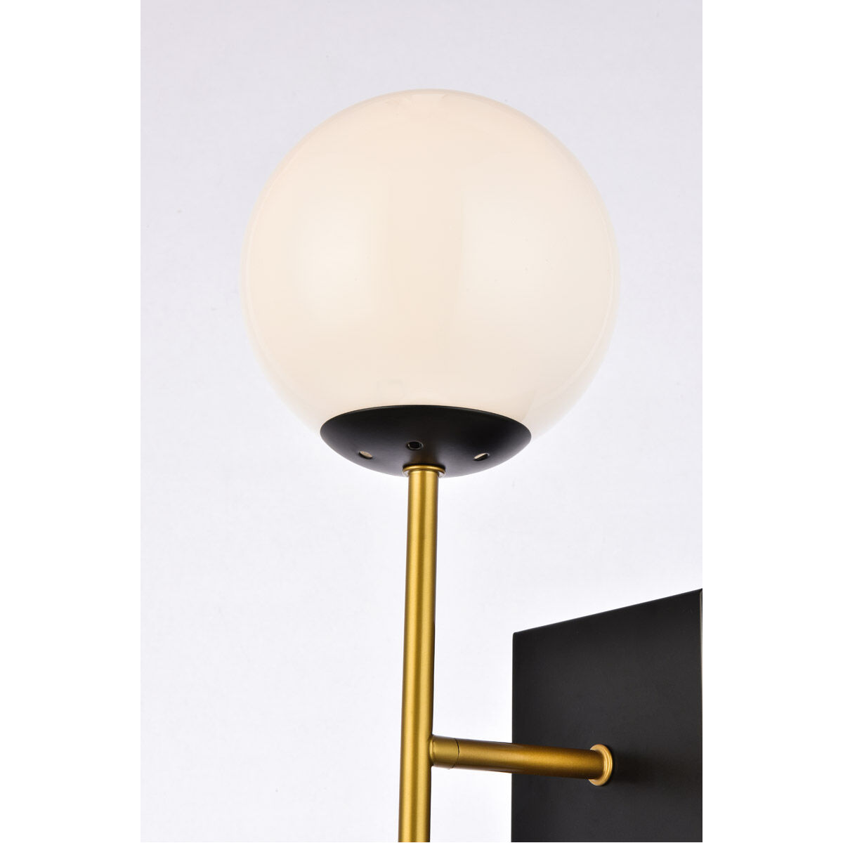 Neri 2 Light 7 inch Black and Brass Bath Sconce Wall Light