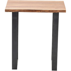 Bengal Manor 23 X 22 inch Light Brown and Black End Table