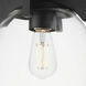 Scoop 1 Light 8 inch Black Single Pendant Ceiling Light in Clear