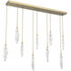 Icefall LED 64.9 inch Burnished Bronze Linear Pendant Chandelier Ceiling Light in 2700K LED
