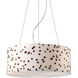 Modern Organics 3 Light 16 inch White with Brown and Polished Chrome Chandelier Ceiling Light