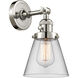 Franklin Restoration Small Cone LED 6 inch Polished Nickel Sconce Wall Light, Franklin Restoration