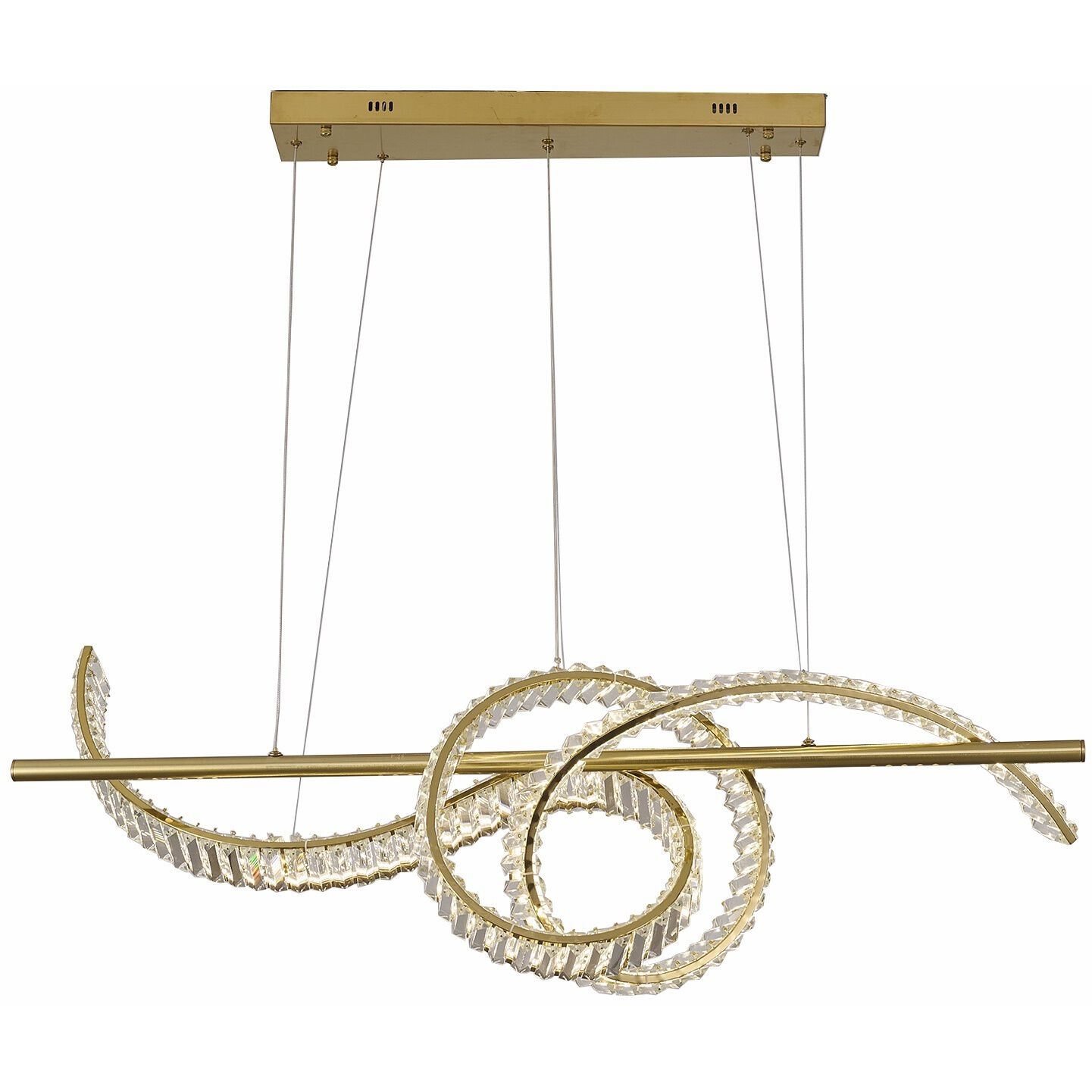 Canada LED 15 inch Brass Chandelier Ceiling Light