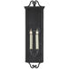 Giatti 2 Light 30.25 inch Midnight Outdoor Wall Sconce, Medium