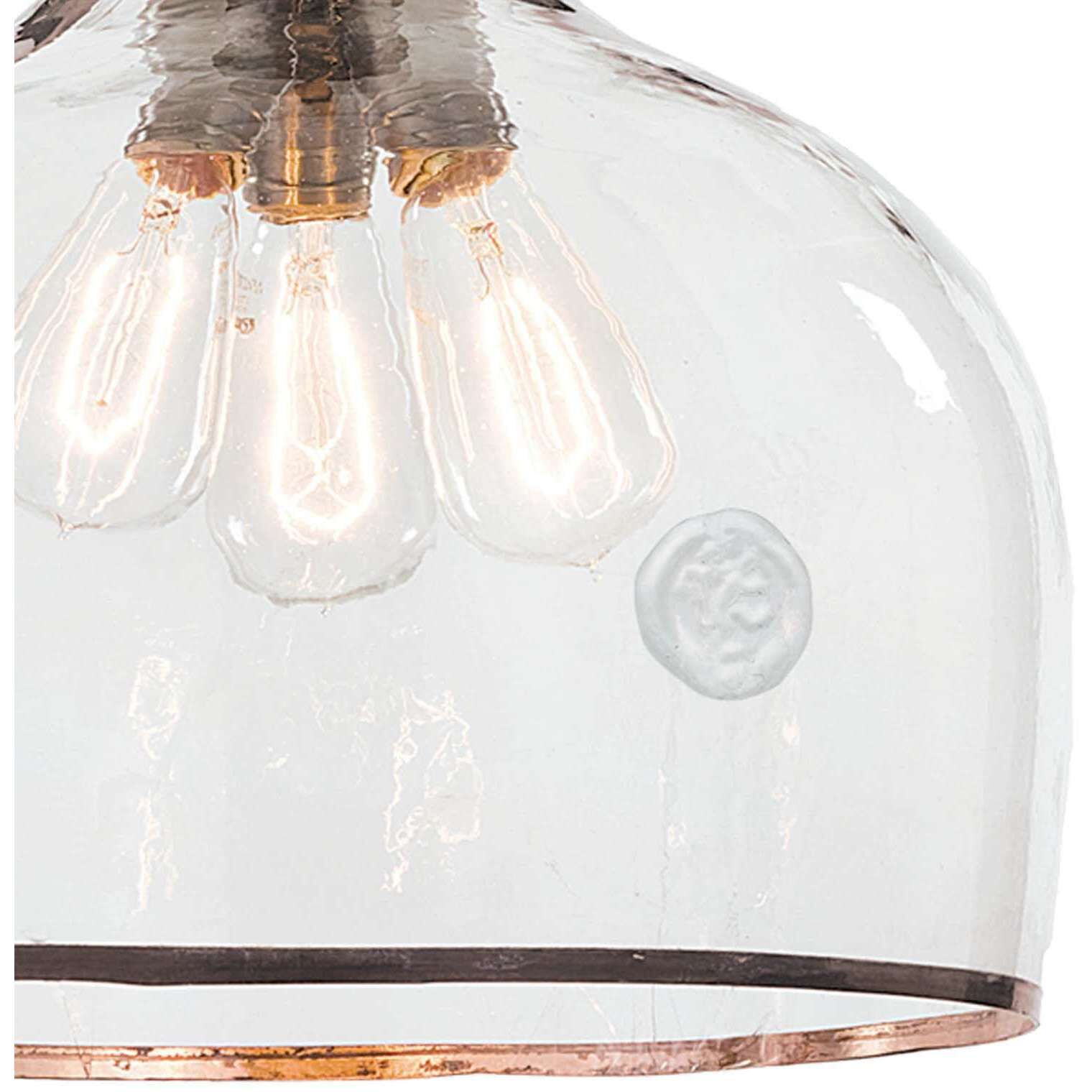 Demi John 3 Light 14.5 inch Clear Pendant Ceiling Light, Large