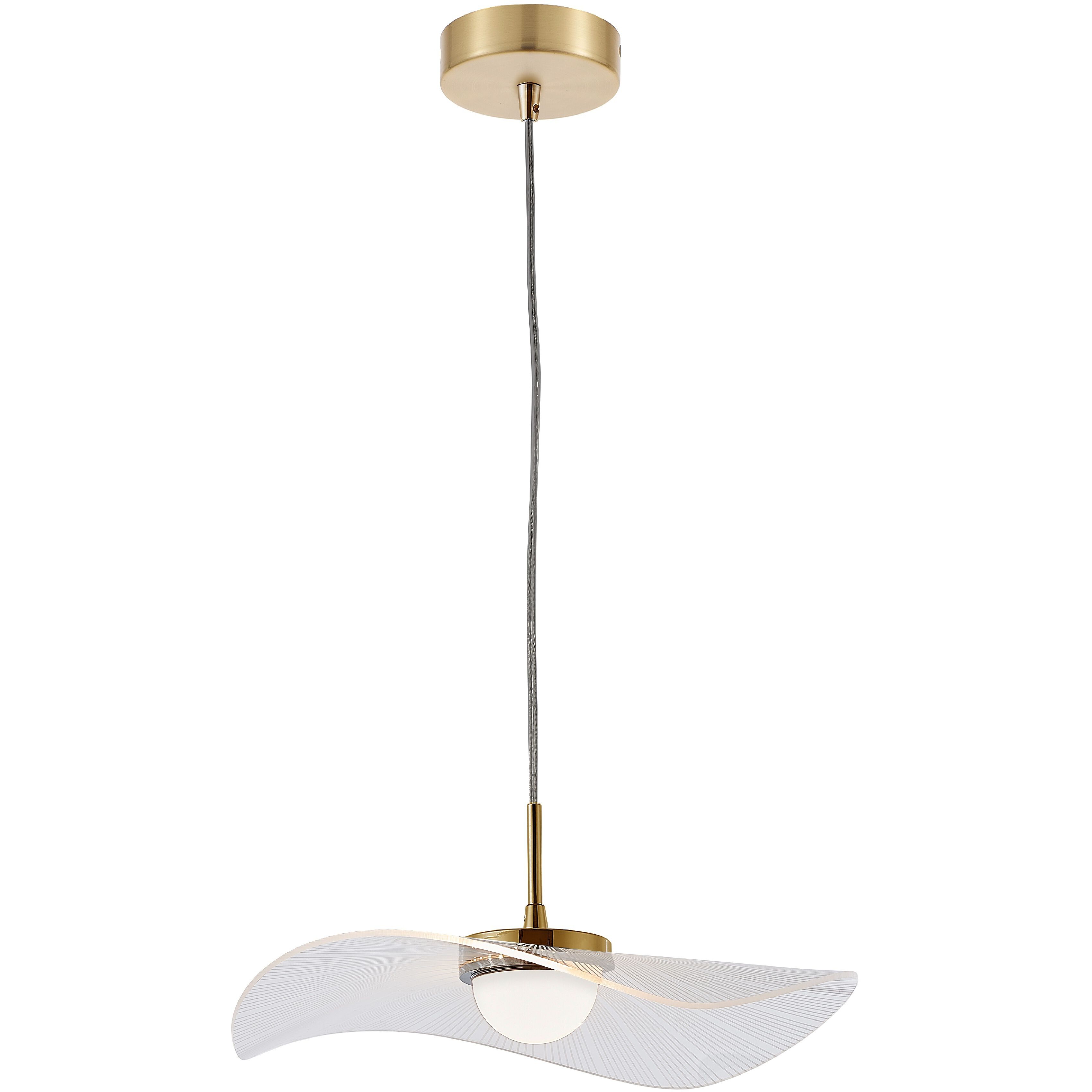 Percival LED 15.75 inch Aged Brass Pendant Ceiling Light
