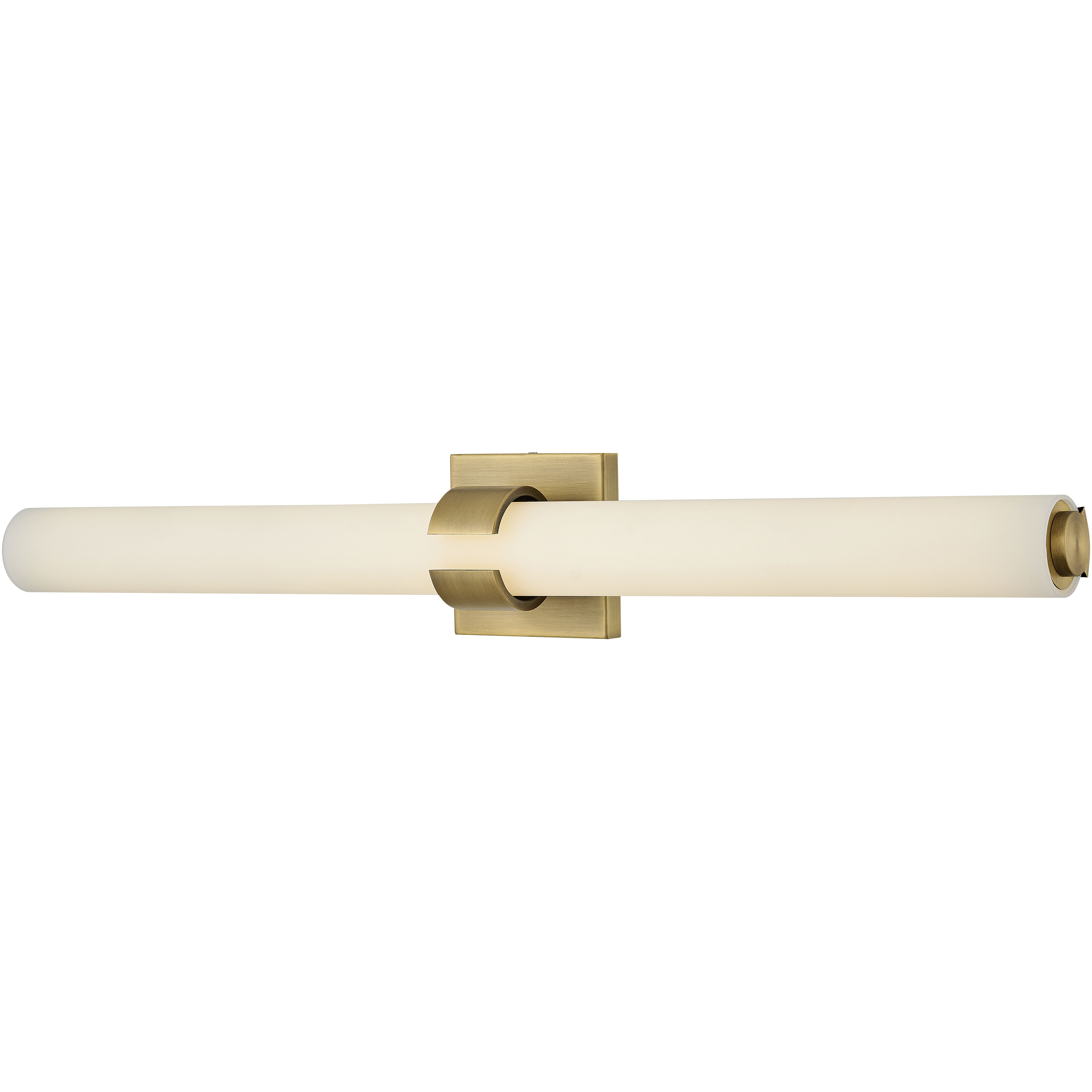 Aiden LED 31 inch Lacquered Brass Vanity Light Wall Light, Vertical