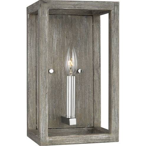 Moffet Street 1 Light 7 inch Washed Pine Wall Bath Fixture Wall Light