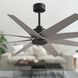 Atlas Ariella 64 inch Matte Black with Brushed Nickel Blades Ceiling Fan