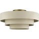 Bellingham 5 Light 28 inch Antique Gold Leaf Semi Flush Mount Ceiling Light, Extra Large