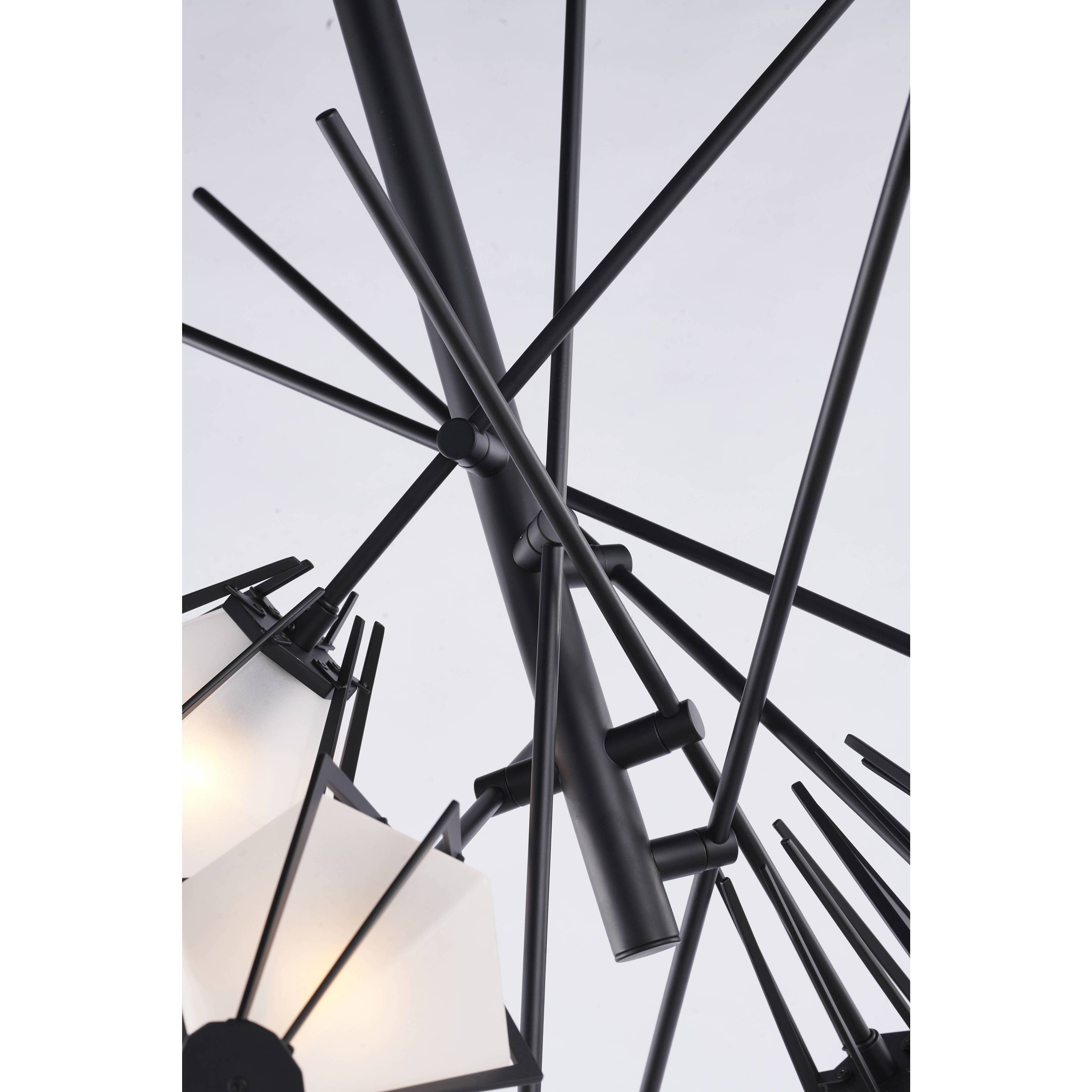 Canada 7 Light 35.43 inch Black Chandelier Ceiling Light