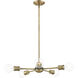 Lansdale 5 Light 19 inch Antique Brass with Bronze Accents Chandelier Ceiling Light