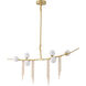 Canada 6 Light 4 inch Gold Chandelier Ceiling Light